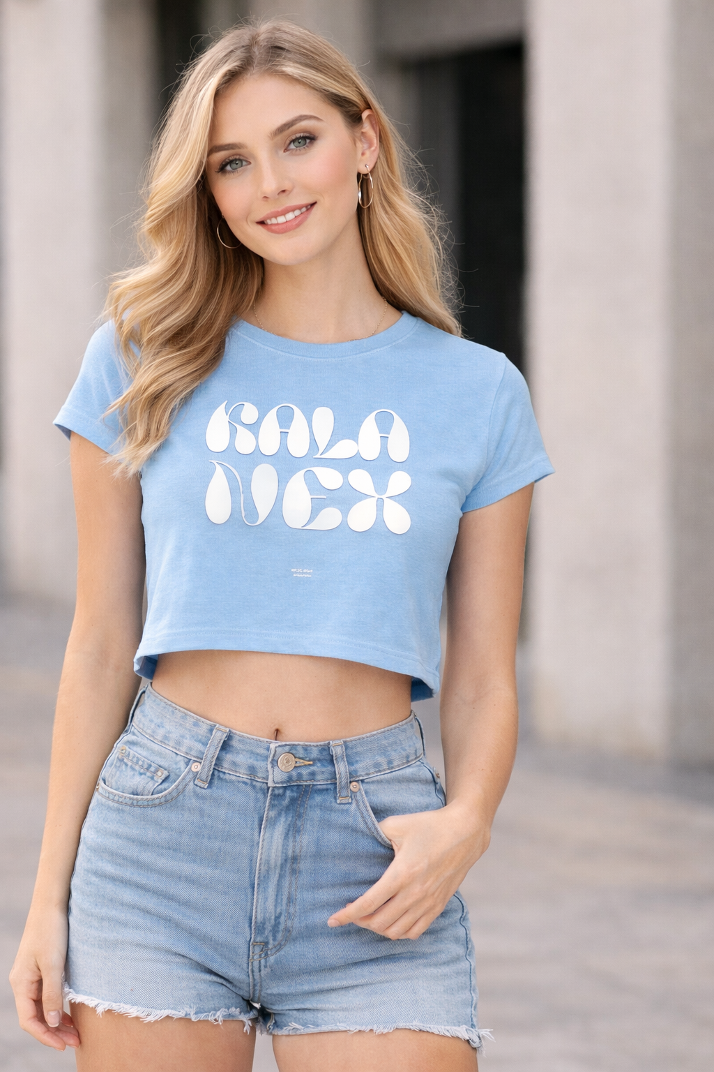 KALANEX Bubble Logo Crop Top