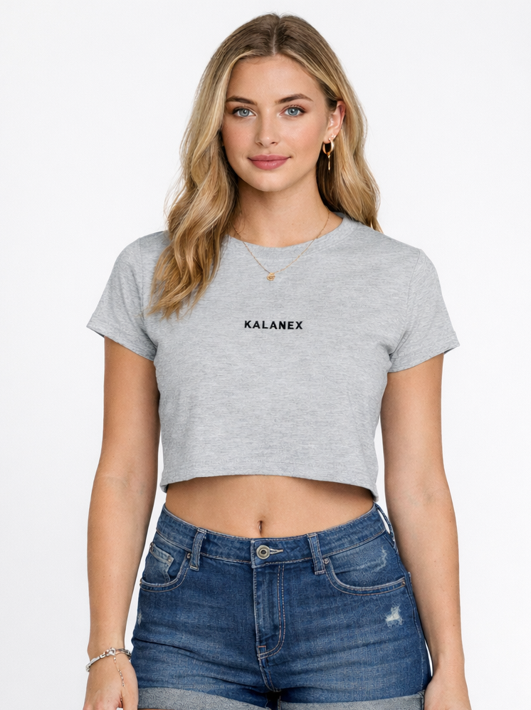 Kalanex Classic Embroidered Crop Tee