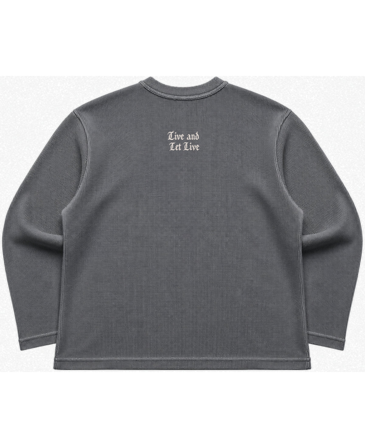 Acidwash waffle knit oversized full-sleeve Back Design