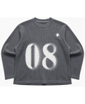 Acidwash waffle knit oversized full-sleeve Front Design