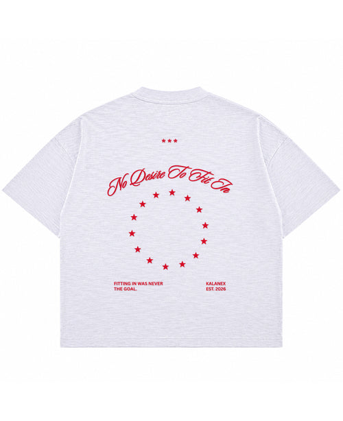Dusty White Boxy Slub tee Back Design