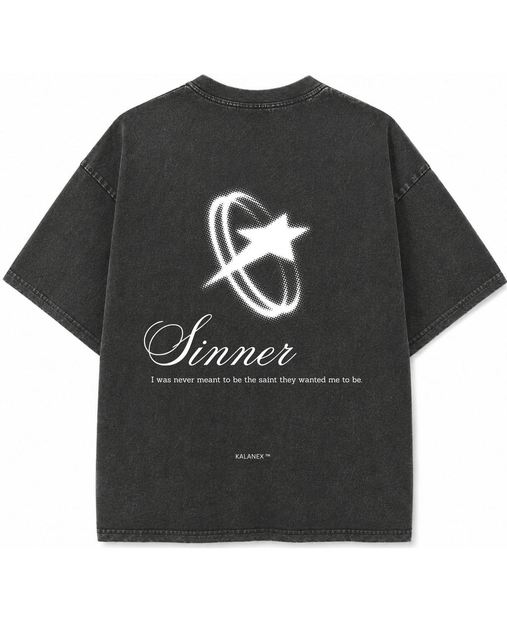 Vintage Fade Wash Oversized T-shirt Back Design