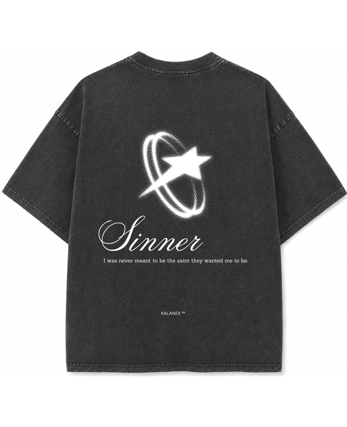 Vintage Fade Wash Oversized T-shirt Back Design