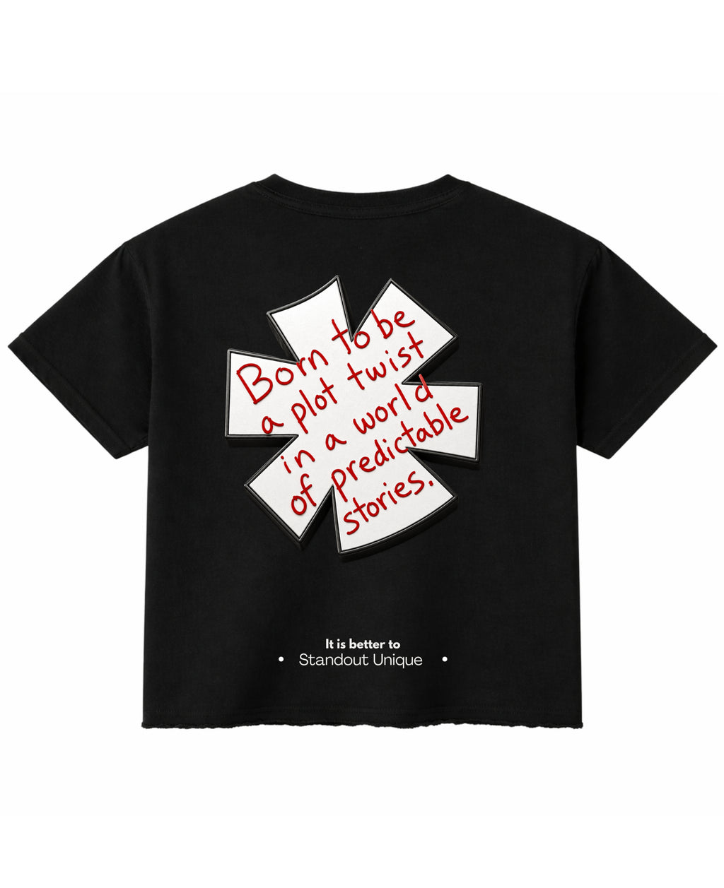 Black Boxy Fit T-shirt Back Design
