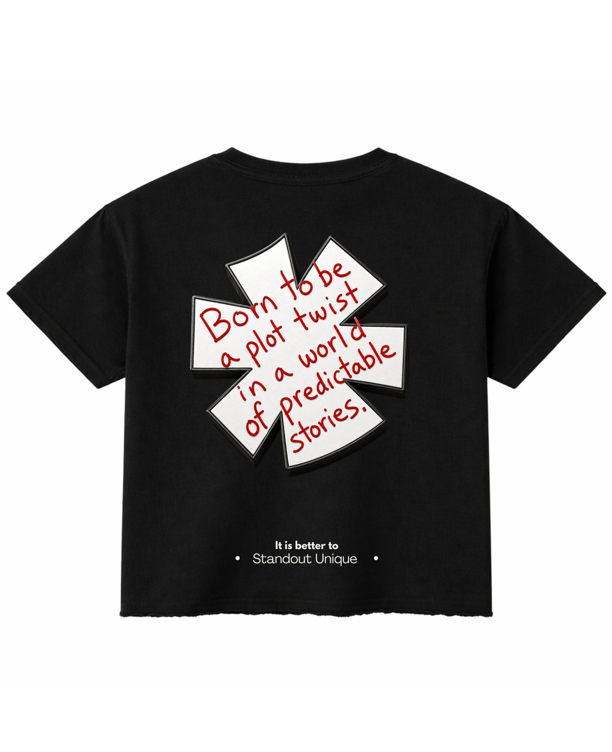 Black Boxy Fit T-shirt Back Design