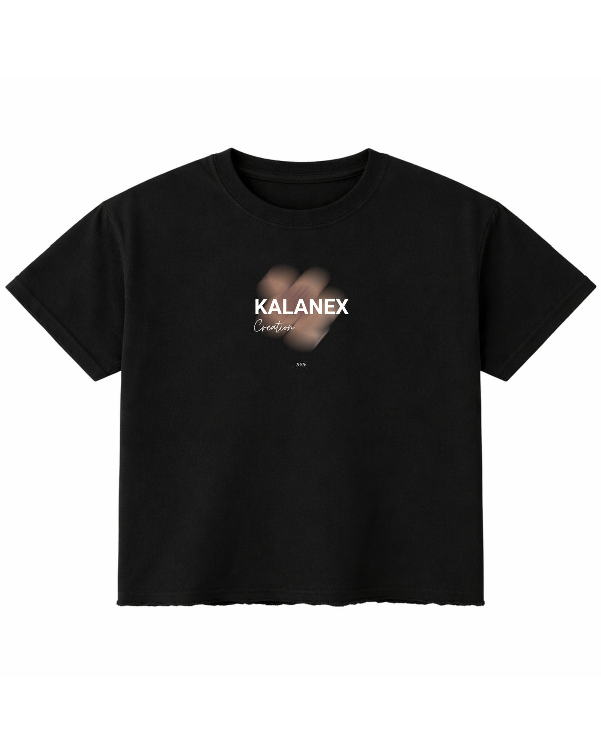 Black Boxy Fit T-shirt Front Design